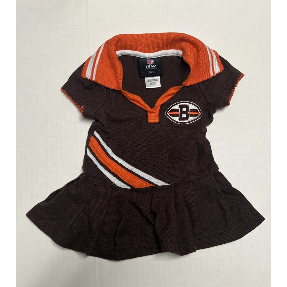 NFL Team Apparel Cleveland Browns Infan Girls Cheerleader Polo Dress 12 Months
